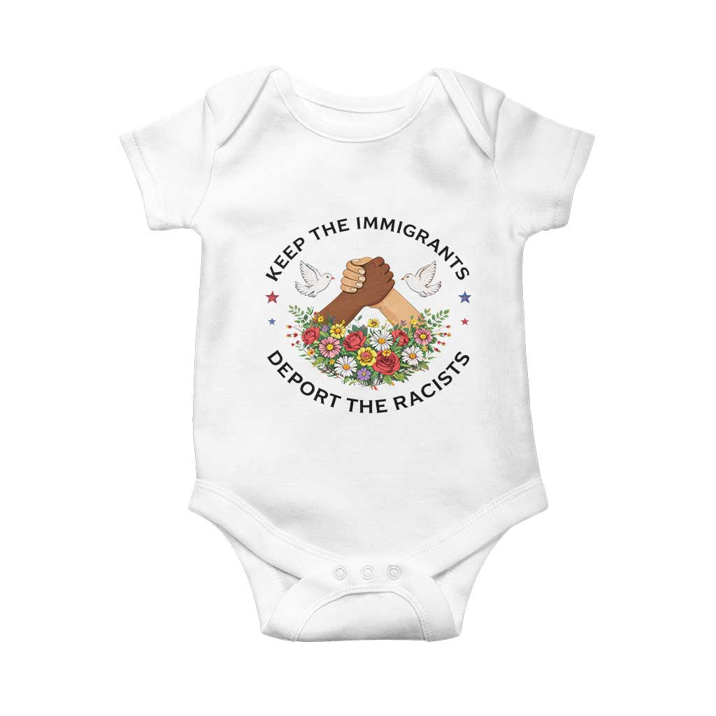 Keep The Immigrants Deport The Racist Baby Onesie Floral FDT