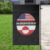 Dear Greenland We Hate Him Too Garden Flag Political Protest Greenlander American Flag