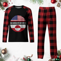 Dear Greenland We Hate Him Too Plaid Pajama Set Political Protest Greenlander American Flag