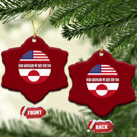 Dear Greenland We Hate Him Too Ceramic Ornament Political Protest Greenlander American Flag