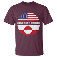 Dear Greenland We Hate Him Too T Shirt Political Protest Greenlander American Flag
