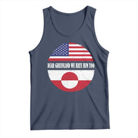 Dear Greenland We Hate Him Too Tank Top Political Protest Greenlander American Flag