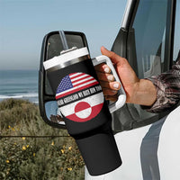 Dear Greenland We Hate Him Too Tumbler With Handle Political Protest Greenlander American Flag