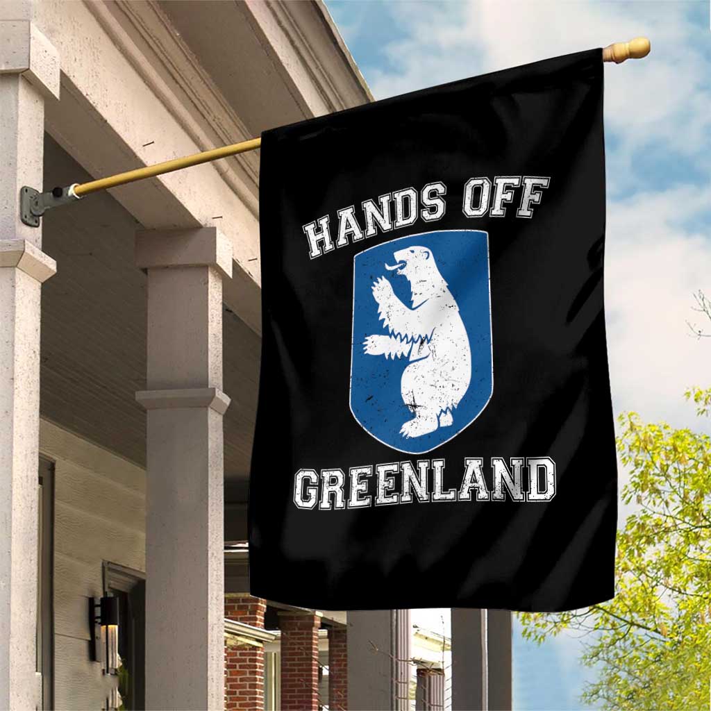 Hands Off Greenland Garden Flag Polar Bear Vintage Political Protest
