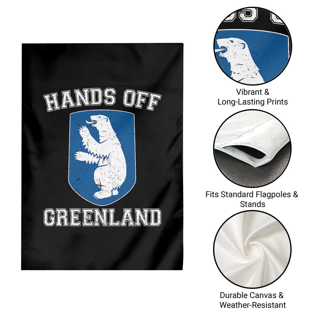 Hands Off Greenland Garden Flag Polar Bear Vintage Political Protest