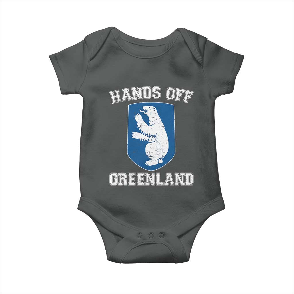 Hands Off Greenland Baby Onesie Polar Bear Vintage Political Protest