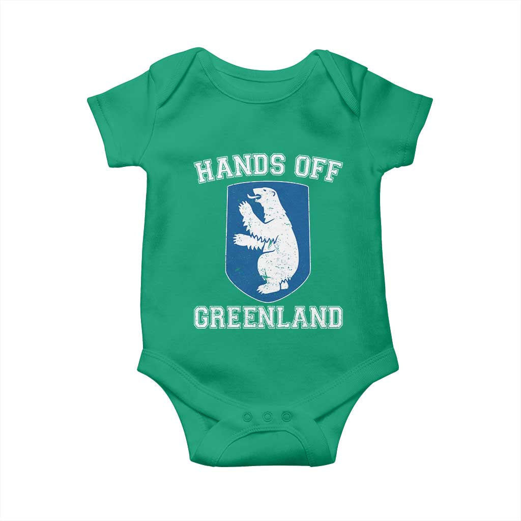 Hands Off Greenland Baby Onesie Polar Bear Vintage Political Protest