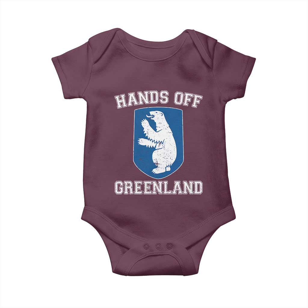 Hands Off Greenland Baby Onesie Polar Bear Vintage Political Protest