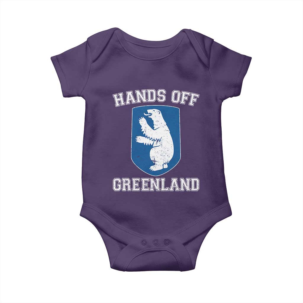 Hands Off Greenland Baby Onesie Polar Bear Vintage Political Protest