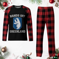 Hands Off Greenland Plaid Pajama Set Polar Bear Vintage Political Protest