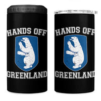 Hands Off Greenland 4 in 1 Can Cooler Tumbler Polar Bear Vintage Political Protest