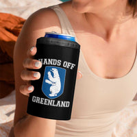 Hands Off Greenland 4 in 1 Can Cooler Tumbler Polar Bear Vintage Political Protest