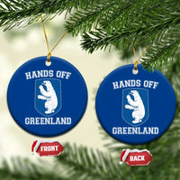 Hands Off Greenland Ceramic Ornament Polar Bear Vintage Political Protest