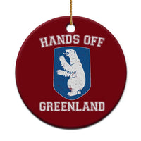 Hands Off Greenland Ceramic Ornament Polar Bear Vintage Political Protest