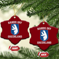 Hands Off Greenland Ceramic Ornament Polar Bear Vintage Political Protest