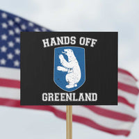 Hands Off Greenland Protest Sign Polar Bear Vintage Political Protest