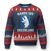 Hands Off Greenland Ugly Christmas Sweater Polar Bear Vintage Political Protest