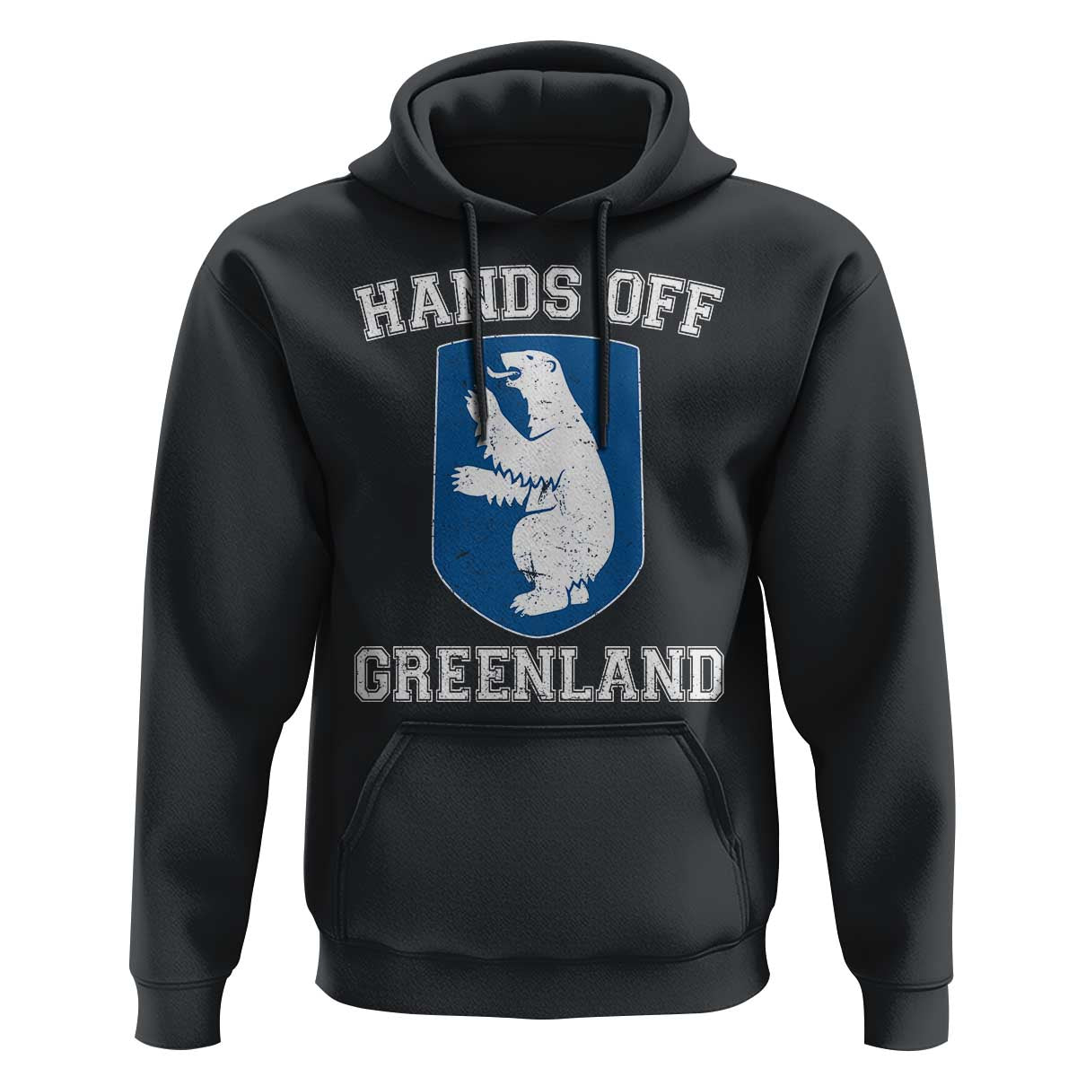 Hands Off Greenland Hoodie Polar Bear Vintage Political Protest