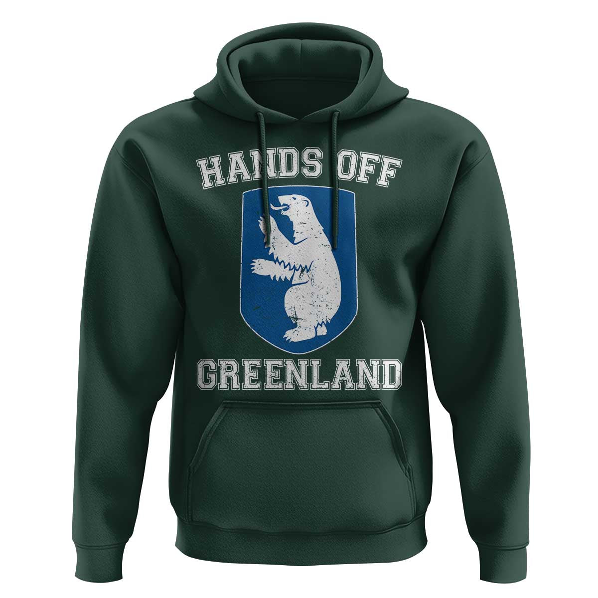 Hands Off Greenland Hoodie Polar Bear Vintage Political Protest