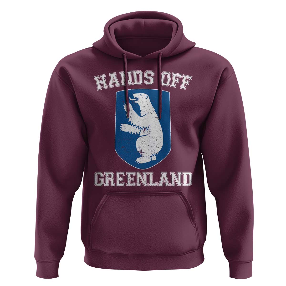 Hands Off Greenland Hoodie Polar Bear Vintage Political Protest