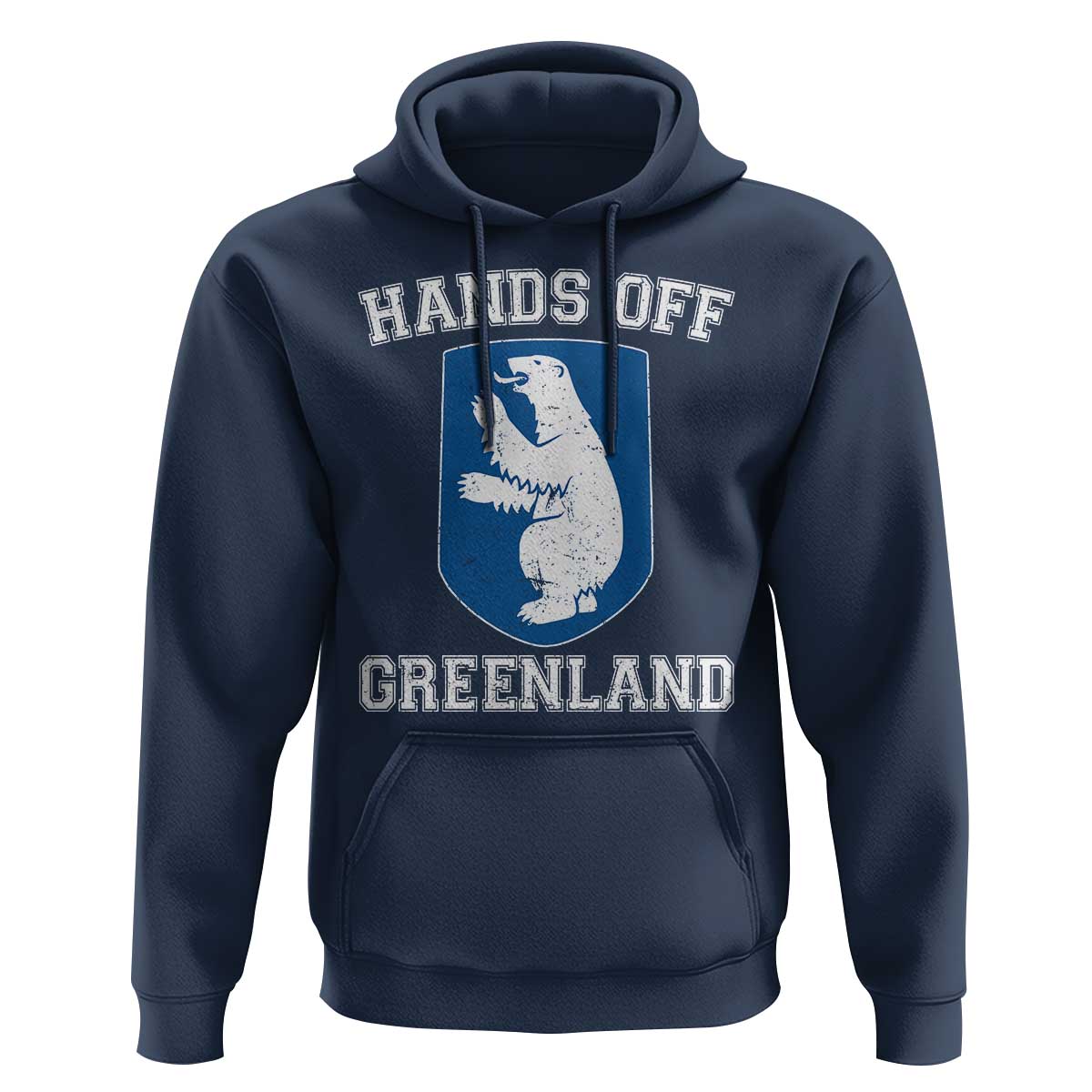 Hands Off Greenland Hoodie Polar Bear Vintage Political Protest