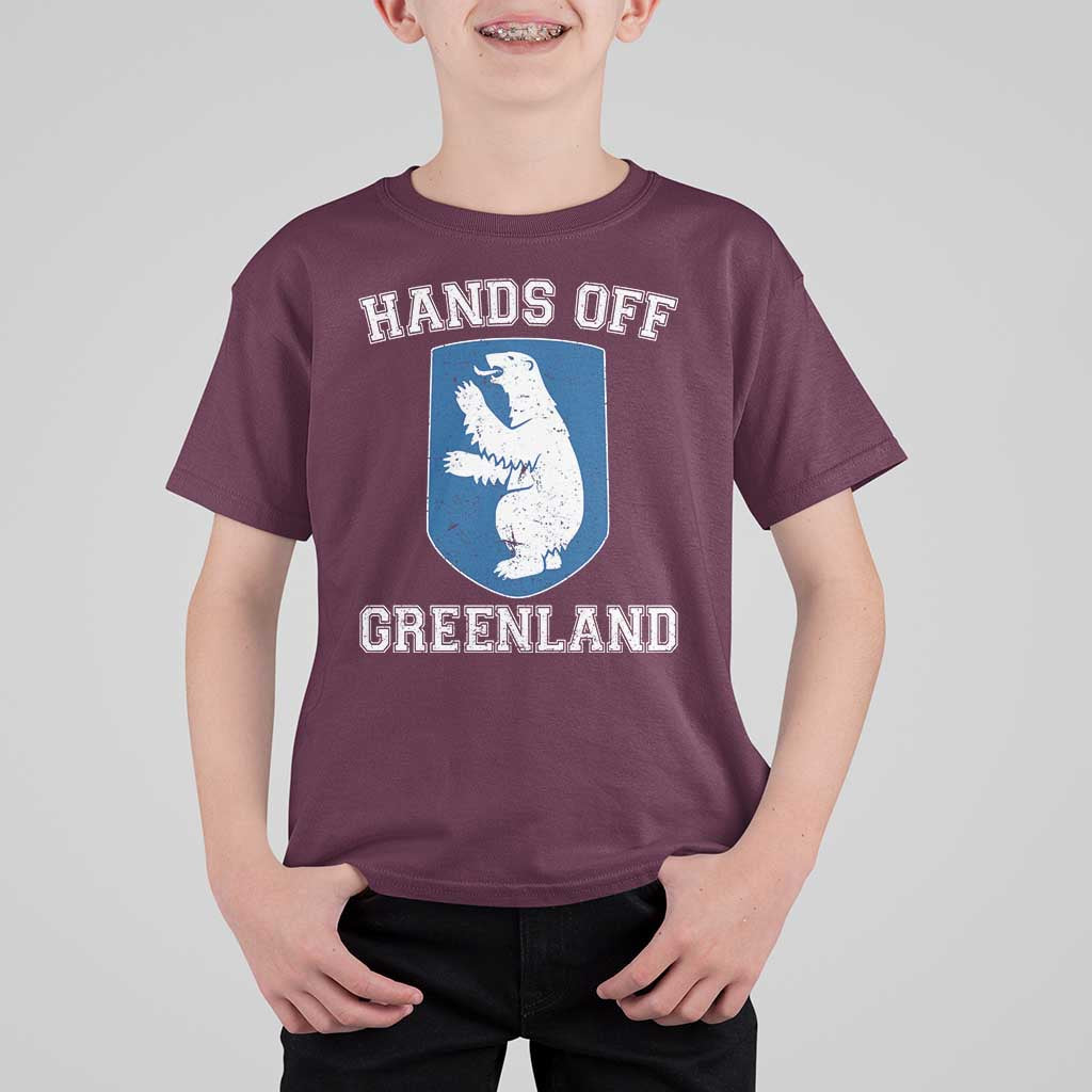 Hands Off Greenland T Shirt For Kid Polar Bear Vintage Political Protest