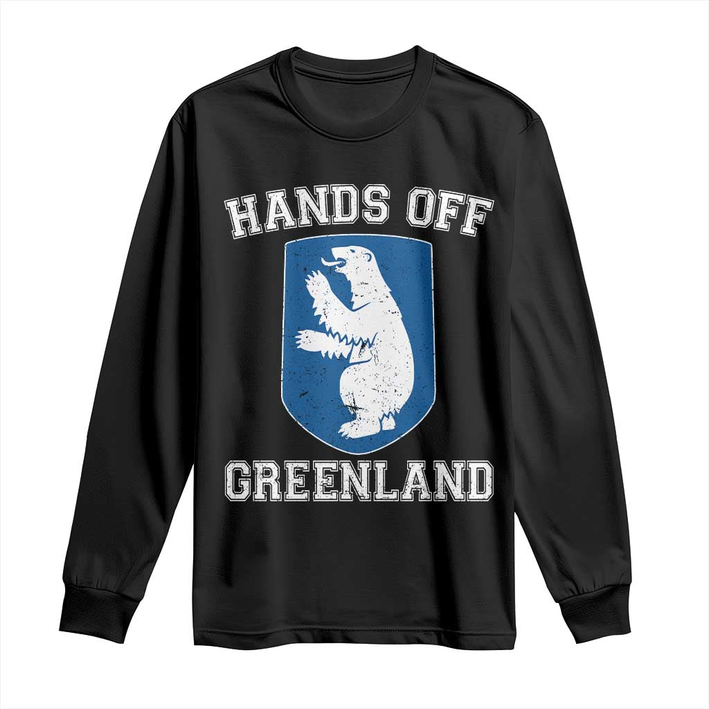 Hands Off Greenland Long Sleeve Shirt Polar Bear Vintage Political Protest