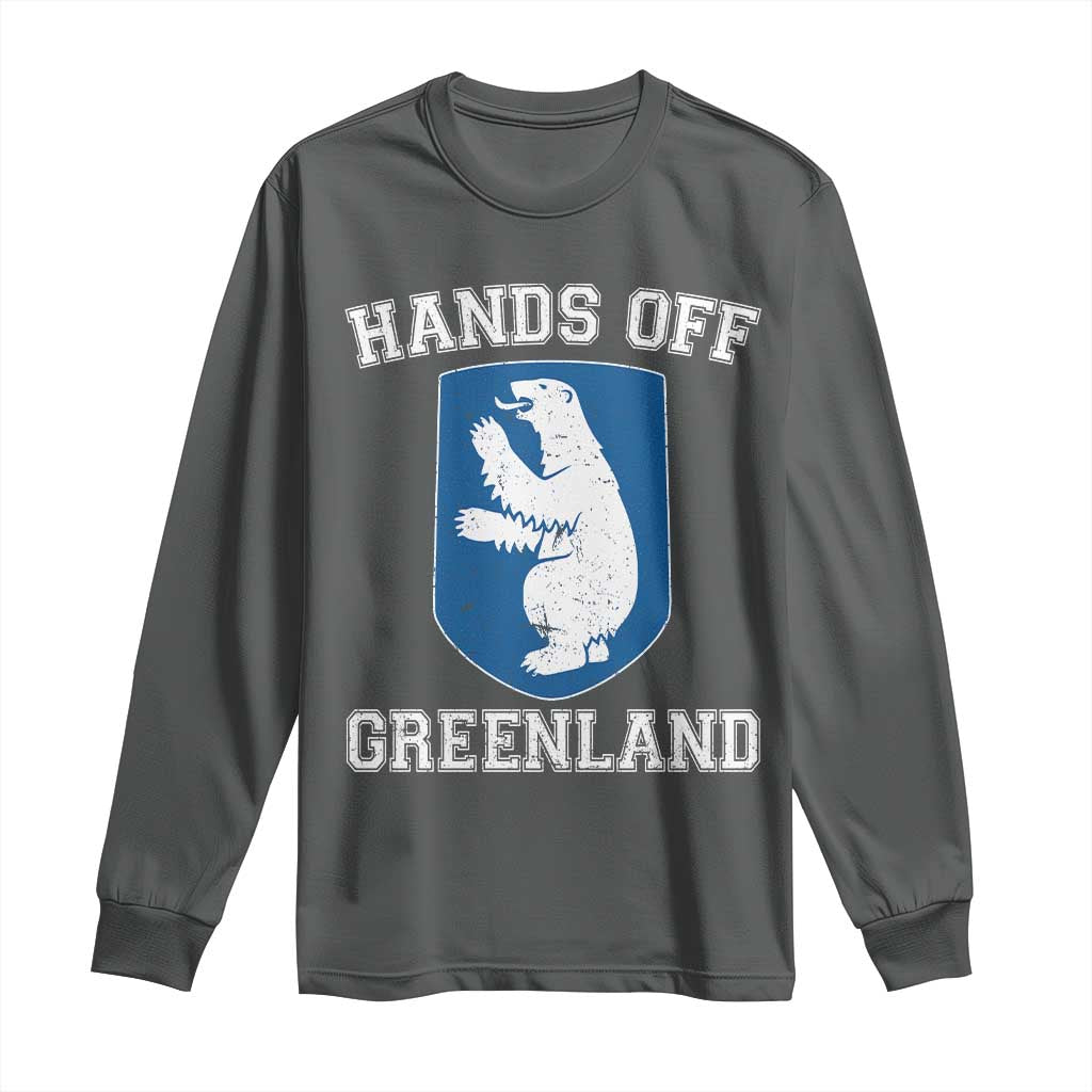 Hands Off Greenland Long Sleeve Shirt Polar Bear Vintage Political Protest