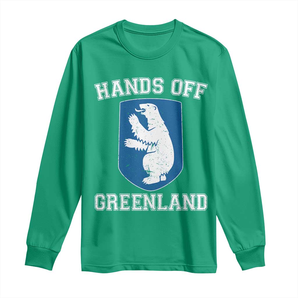 Hands Off Greenland Long Sleeve Shirt Polar Bear Vintage Political Protest