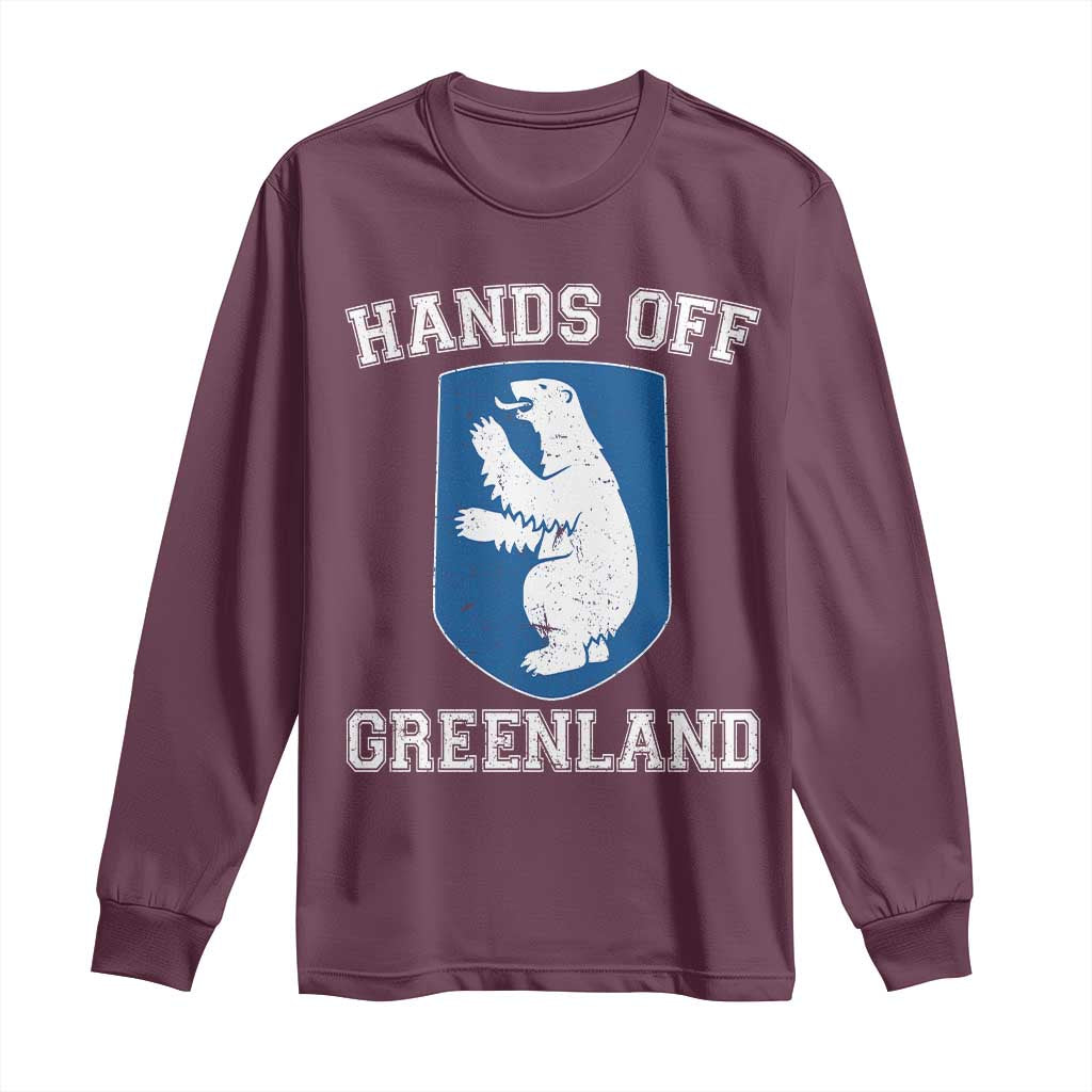 Hands Off Greenland Long Sleeve Shirt Polar Bear Vintage Political Protest
