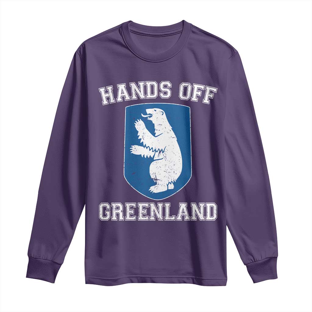 Hands Off Greenland Long Sleeve Shirt Polar Bear Vintage Political Protest