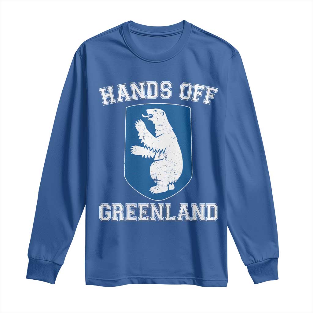 Hands Off Greenland Long Sleeve Shirt Polar Bear Vintage Political Protest