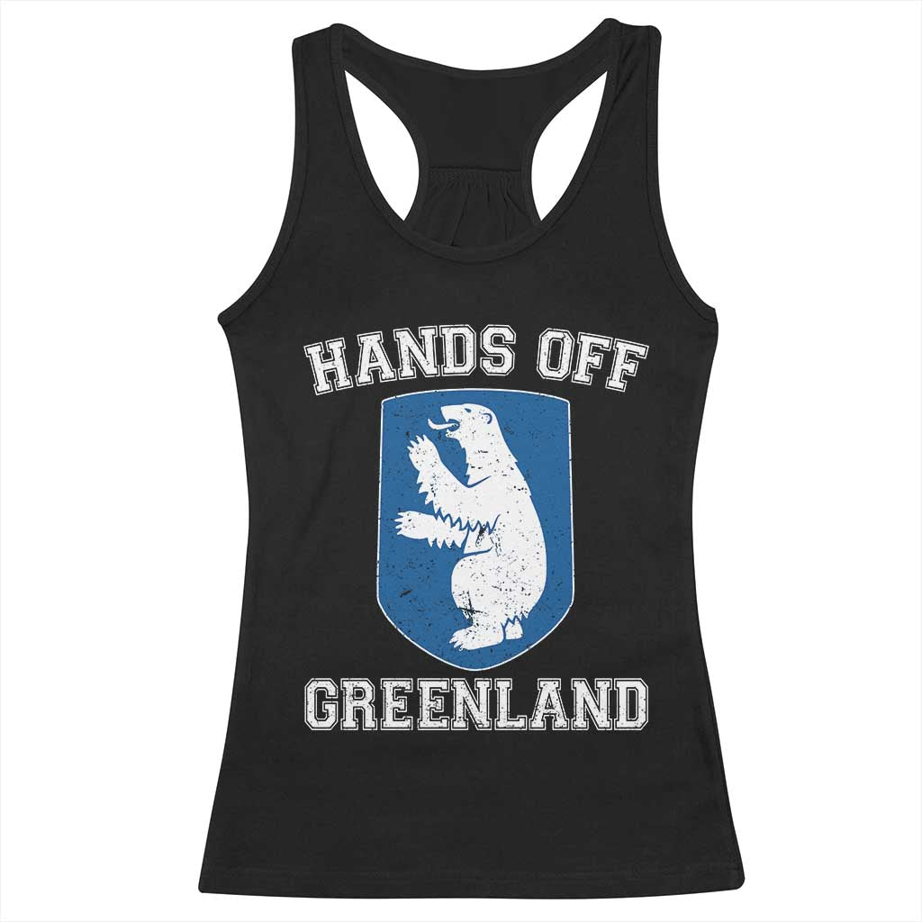 Hands Off Greenland Racerback Tank Top Polar Bear Vintage Political Protest