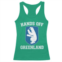 Hands Off Greenland Racerback Tank Top Polar Bear Vintage Political Protest