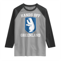 Hands Off Greenland Raglan Shirt Polar Bear Vintage Political Protest