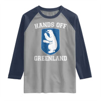 Hands Off Greenland Raglan Shirt Polar Bear Vintage Political Protest