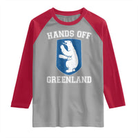 Hands Off Greenland Raglan Shirt Polar Bear Vintage Political Protest