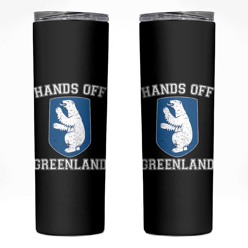 Hands Off Greenland Skinny Tumbler Polar Bear Vintage Political Protest
