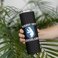 Hands Off Greenland Skinny Tumbler Polar Bear Vintage Political Protest