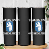 Hands Off Greenland Skinny Tumbler Polar Bear Vintage Political Protest