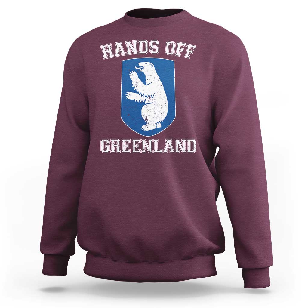 Hands Off Greenland Sweatshirt Polar Bear Vintage Political Protest