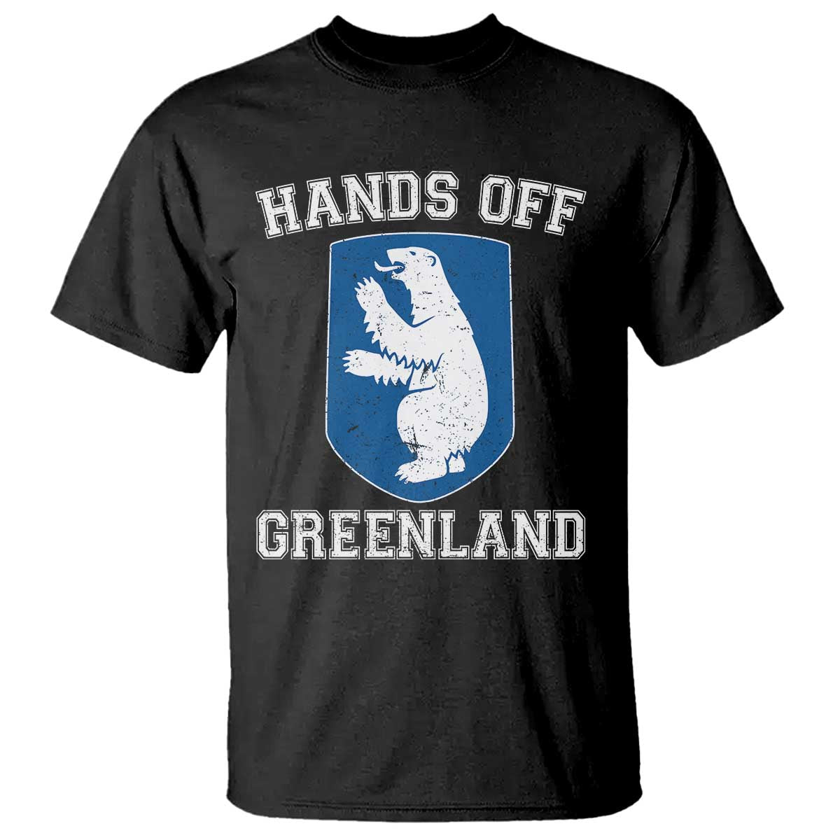 Hands Off Greenland T Shirt Polar Bear Vintage Political Protest