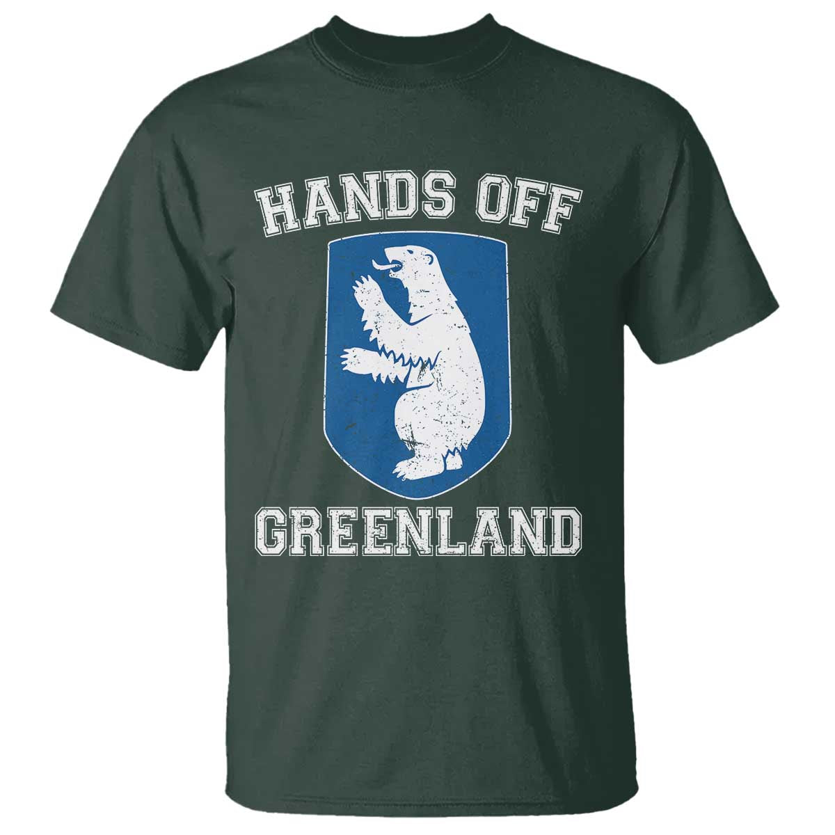 Hands Off Greenland T Shirt Polar Bear Vintage Political Protest