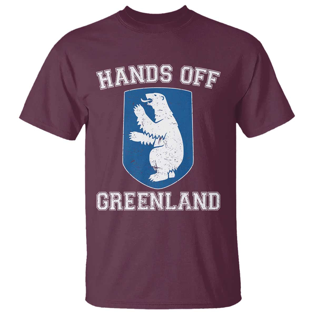 Hands Off Greenland T Shirt Polar Bear Vintage Political Protest