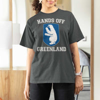 Hands Off Greenland T Shirt For Women Polar Bear Vintage Political Protest
