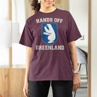 Hands Off Greenland T Shirt For Women Polar Bear Vintage Political Protest