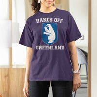 Hands Off Greenland T Shirt For Women Polar Bear Vintage Political Protest
