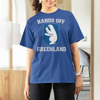 Hands Off Greenland T Shirt For Women Polar Bear Vintage Political Protest
