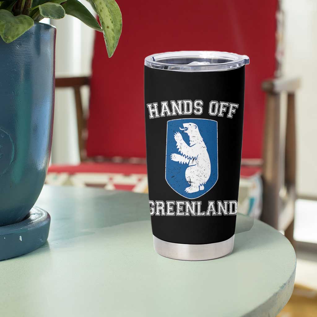 Hands Off Greenland Tumbler Cup Polar Bear Vintage Political Protest