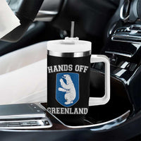 Hands Off Greenland Tumbler With Handle Polar Bear Vintage Political Protest